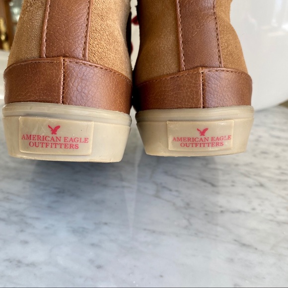 American Eagle Fur Lined Suede Sneaker Boots NWOT - Picture 9 of 11